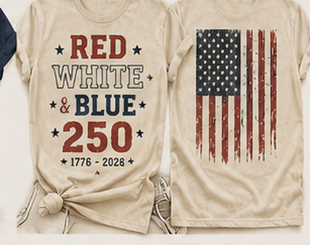 Men's Red White & Blue 250 Tee
