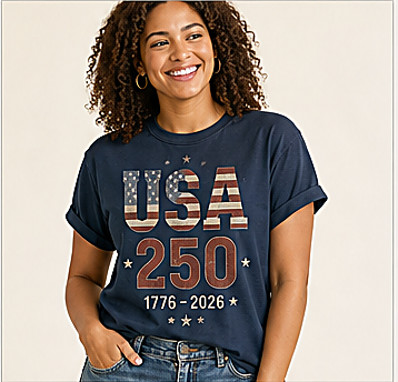 Women's Red White & Blue 250 Tee